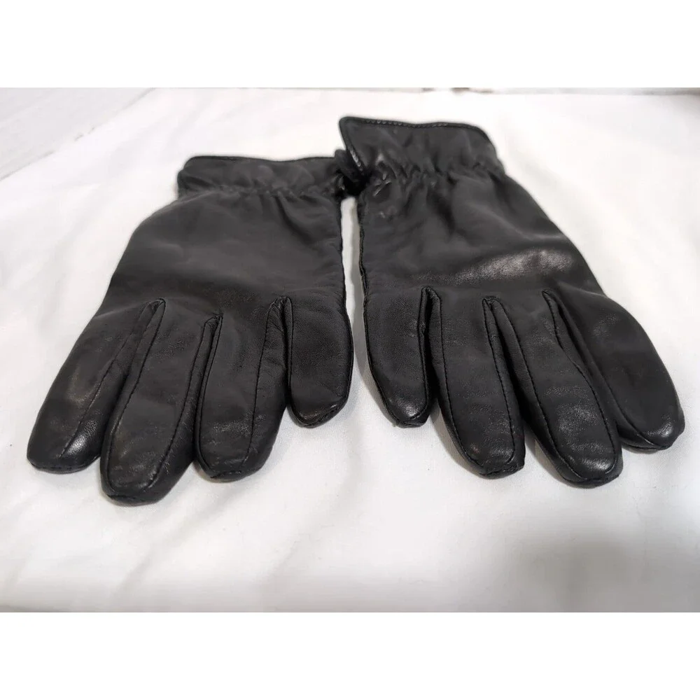 GRANDOE BLACK LEATHER DRIVING GLOVES WOMEN'S SIZE XL CLASSIC NEW